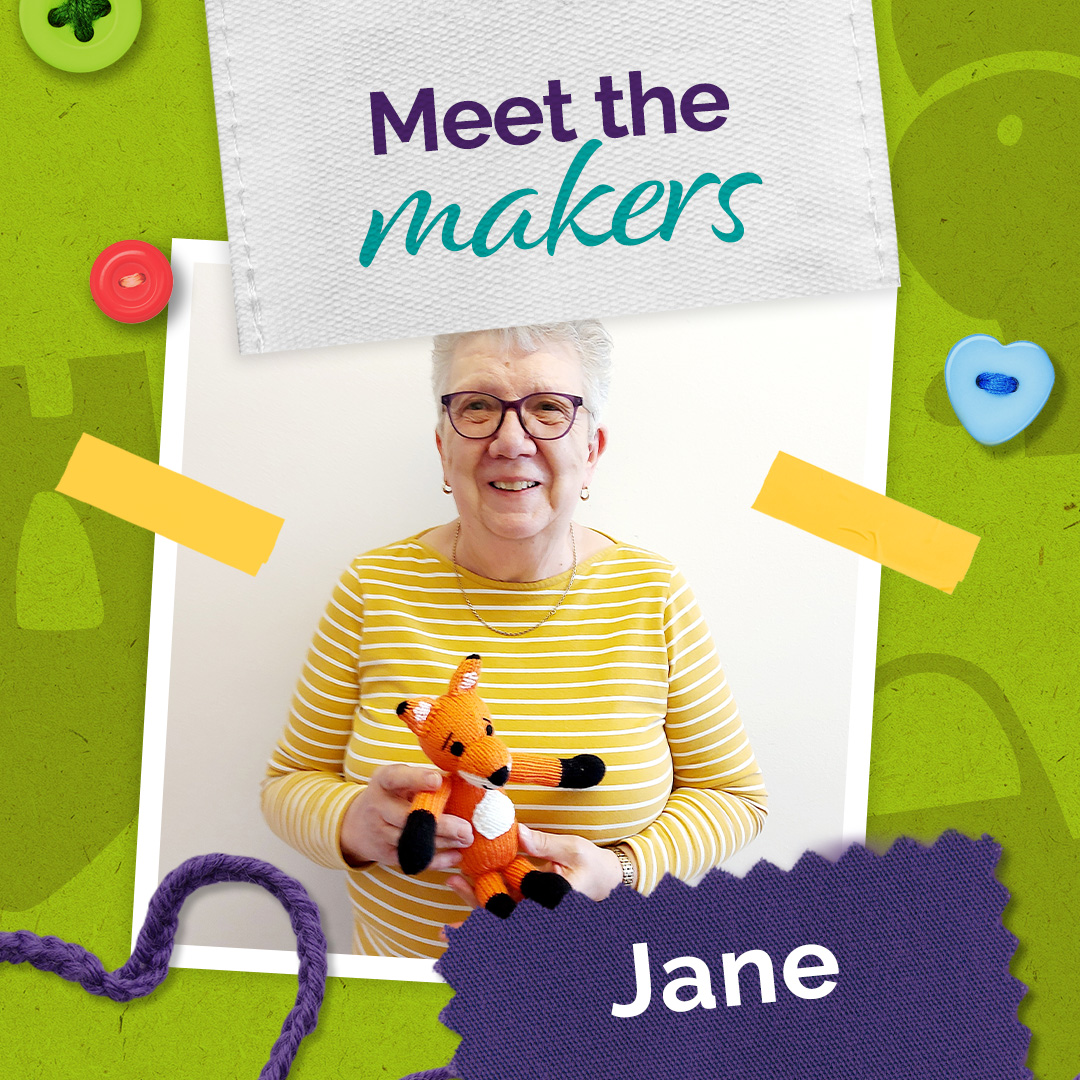 Cosby Crafter Jane with her handmade fox Charlie