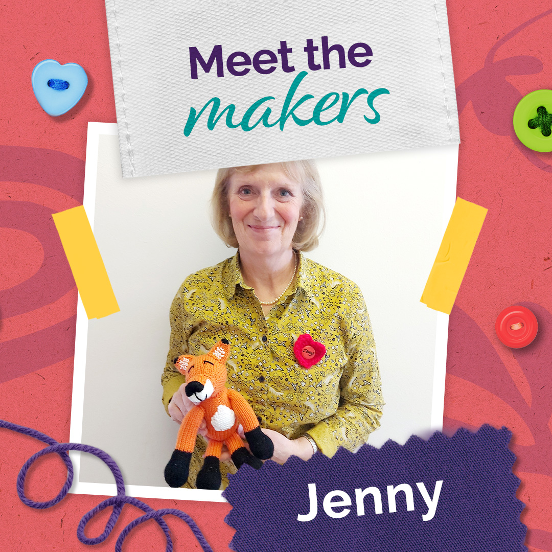 Cosby Crafter Jenny with her handmade fox Frank